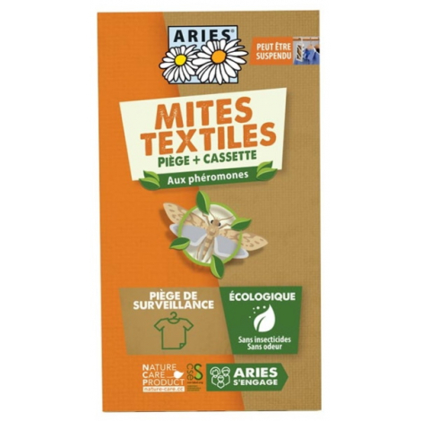 Aries Piège à mites textile Mitbox, 1 pièce anti mites phérormones Onaturel