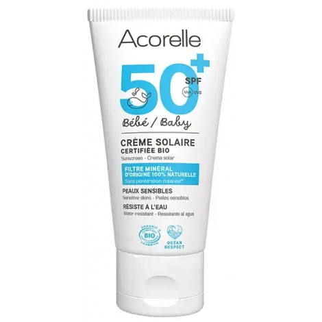 Acorelle Crème Solaire Bébé SPF 50 50ml Onaturel protection solaire