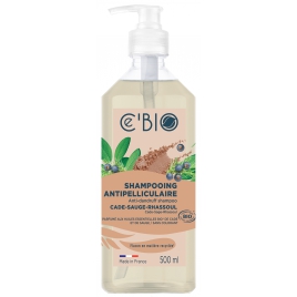 Cé'bio Shampoing antipelliculaire Cade Sauge Rhassoul 500ml shampooing anti pelliculaire Onaturel
