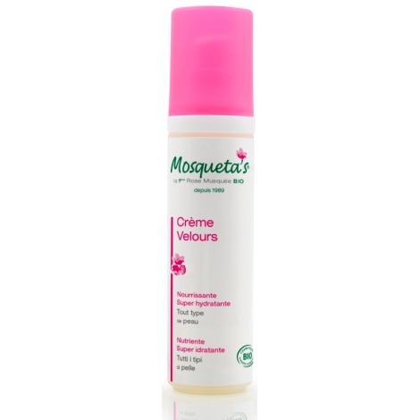 Mosqueta's Crème velours super hydratante à la Rose musquée sans alcool 50ml Onaturel