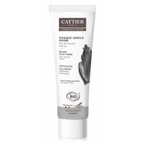 Cattier Masque à l'argile noir detoxifie purifie 100 ml Cattier