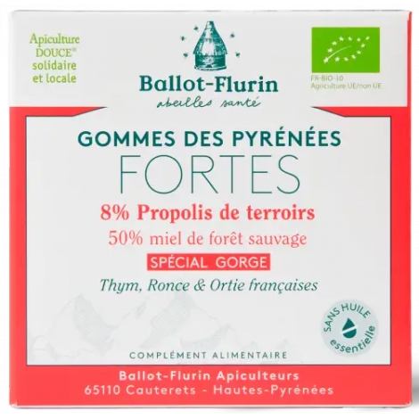Ballot Flurin Gommes fortes des Pyrénées boite 30g propolis thym Onaturel