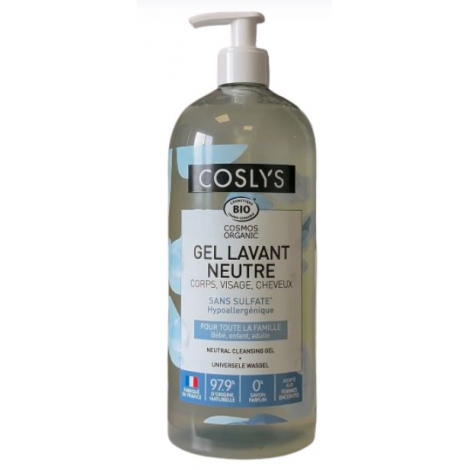 Coslys Gel lavant neutre corps visage cheveux 1 litre Coslys
