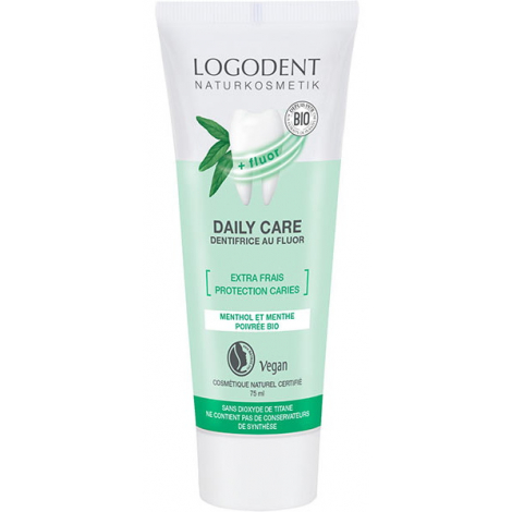 Logona dentifrice Daily Care extra frais Menthe au fluor 75 ml Logona