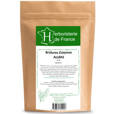 Herboristerie de France Tisane Brûlure d'estomac Acidité 30gr Herboristerie de France