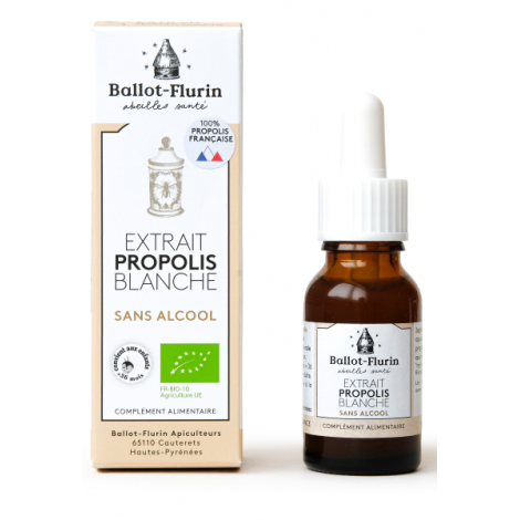 Ballot Flurin Extrait de Propolis blanche Sans Alcool 15ml Onaturel