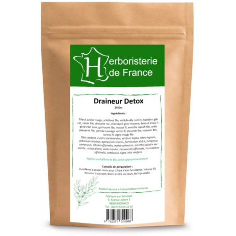Herboristerie de France Tisane Draineur Detox 30 gr Herboristerie de France