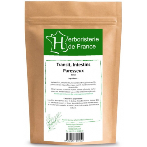 Herboristerie de France Tisane Transit intestins paresseux 30 gr Herboristerie de France