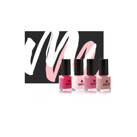 Coffret MondeBio Box vernis déclinaison de rose Mondebiobox