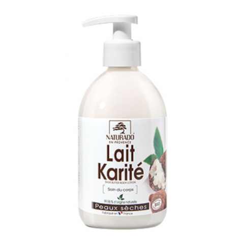 Naturado Lait corporel Karité peau sèche 500ml beurre de karité ricin cacao Onaturel