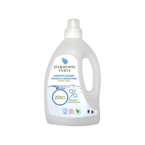 Harmonie Verte Assouplissant formule concentrée Menthe Cèdre 1500ml Harmonie Verte