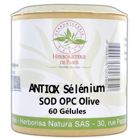 Herboristerie de paris Antiox Selenium Spiruline SOD OPC Olivier 60 Gélules Herboristerie De Paris
