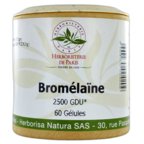 Herboristerie de paris Bromelaine 2500 GDU fort 320 mg 60 gélules enzyme digestive protéolytique Onaturel