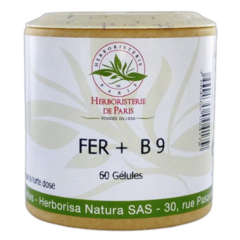 Herboristerie de Paris Fer plus B9 60 gélules Herboristerie De Paris