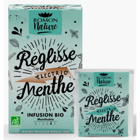 Romon Nature Infusion plaisir Réglisse Menthe bio 16 sachets Romon Nature