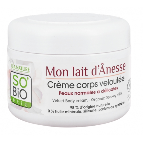 So Bio Etic Crème Corps veloutée nourrissante Mon lait d'Ânesse 200ml So'Bio étic