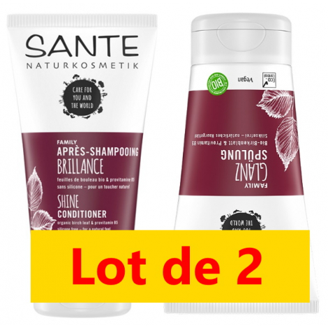 Santé Lot de 2 Après shampoing Brillance Bouleau Bio 2x150ml Sante