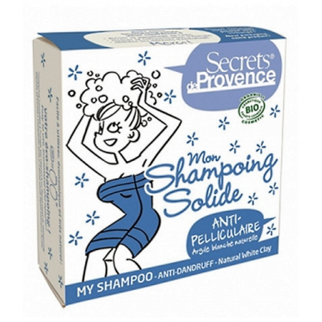 Secrets De Provence Mon shampoing solide anti pelliculaire argile blanche 85g Onaturel