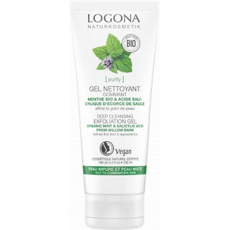Logona Gel gommant Menthe bio / Acide salicylique 100ml Logona
