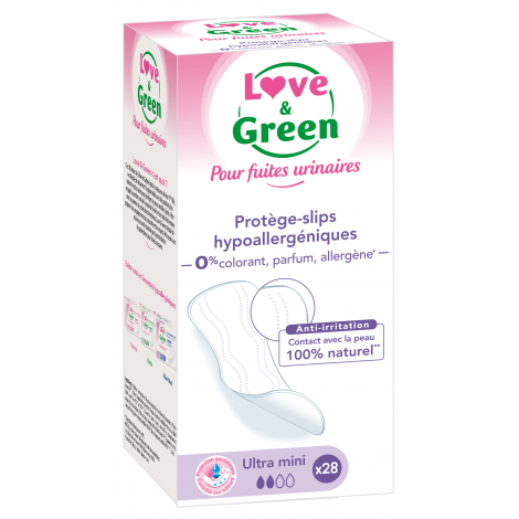 Love and Green Protège-slips incontinence x28 Love and green