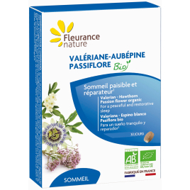 Fleurance Nature Valériane Aubépine Passiflore Bio 60 comprimés