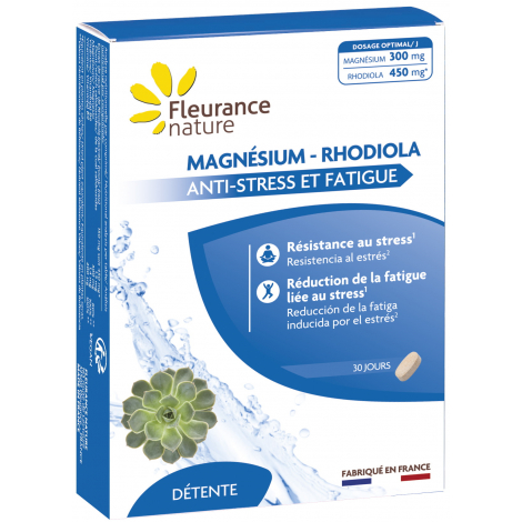 Fleurance Nature Magnésium Rhodiola 30 comprimés Fleurance Nature