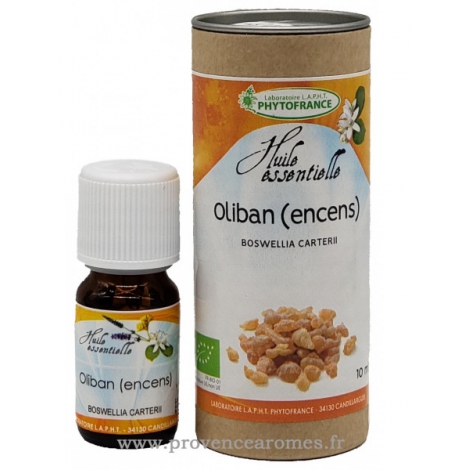 Phytofrance Huile essentielle Encens Oliban Résine bio 10ml Onaturel