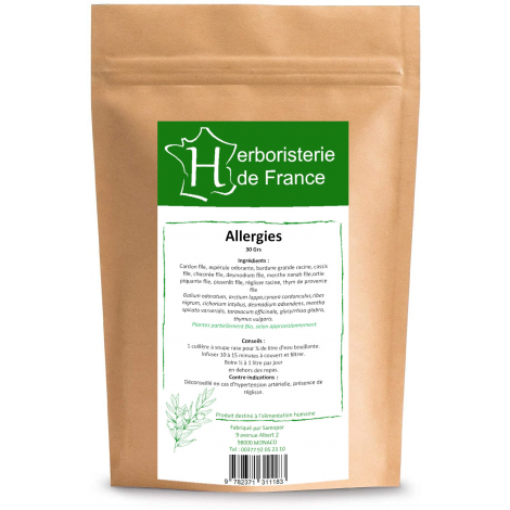 Herboristerie De France Tisane Allergies 30 gr Onaturel