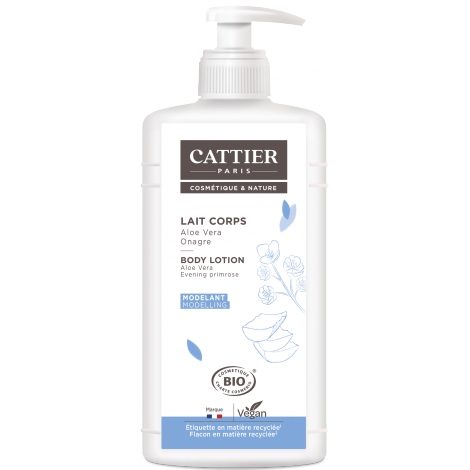 Lait Corps modelant Hydratant Aloe Vera et Onagre 500ml Cattier fermeté peaux dévitalisées Onaturel