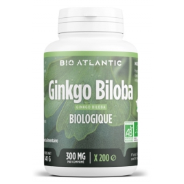 Bio Atlantic Ginkgo Biloba bio 300mg 200 comprimés GPH Diffusion