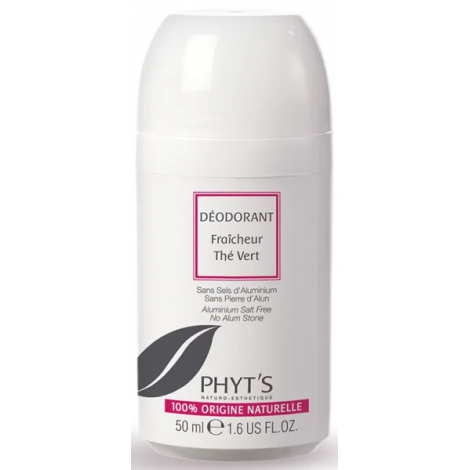 Phyts Déodorant Fraîcheur Thé Vert 50ml contre la transpiration Onaturel