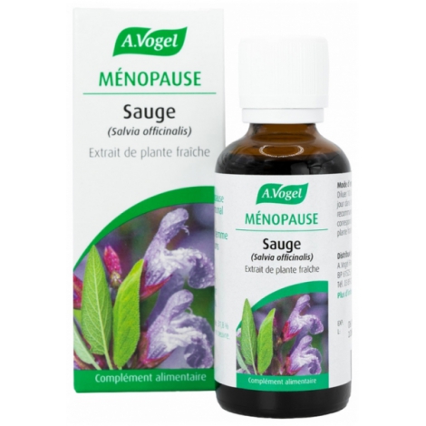 A. Vogel Sauge Extrait liquide Flacon compte gouttes 50ml A. Vogel