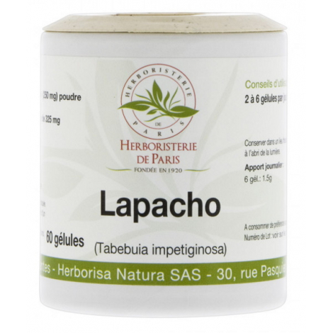 Herboristerie De Paris Lapacho Ecorce 250 mg 60 gélules Herboristerie De Paris