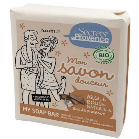 Secrets De Provence Mon savon douceur argile rouge parfum Bois de Provence 100g Onaturel