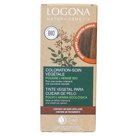 Logona Coloration soin végétale Brun ambré 100gr Logona