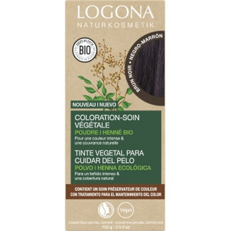 Logona Coloration soin végétale Brun Noir 100gr Logona