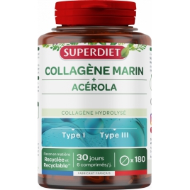 Super Diet Collagène marin et Acérola 180 comprimés de 480mg beauté articulations onaturel