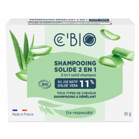 Cé'Bio Shampooing solide 2 en 1 Aloe Vera 85 gr Cé'bio