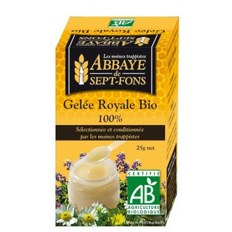 Abbaye de sept Fons Gelée Royale Bio non congelée 25 gr vitalité et action antifatigue Onaturel