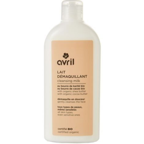 Lait démaquillant beurre de Karité bio et de Cacao bio 250ml Avril certifié Bio Onaturel