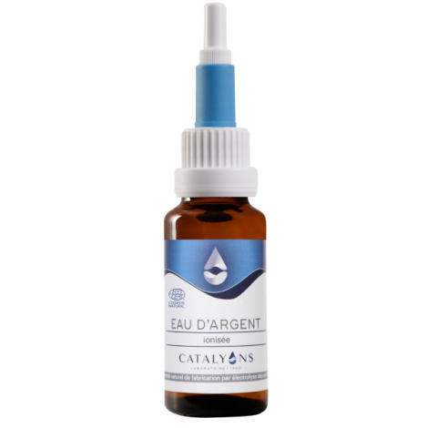 Catalyons Eau d'argent colloïdal 20PPM 20 ml gouttes oculaires flacon gouttes Onaturel