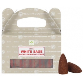 Sauge blanche cônes encens Satya 24 cones Herboristerie De Paris