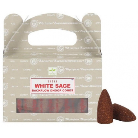 Sauge blanche cônes encens Satya 24 cones Herboristerie De Paris
