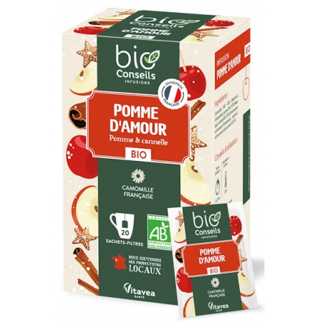 Bio Conseils Infusion Pomme d'Amour Bio camomille matricaire 20 sachets Bio Conseils