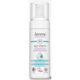 Lavera Mousse nettoyante Basis sensitiv 150 ml ectoïne amande douce aloe vera Onaturel