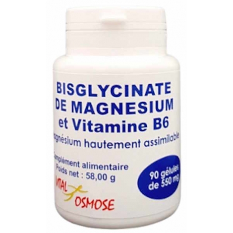Vital Osmose Bisglycinate de Magnésium Vitamine B6 90 gélules Vital Osmose