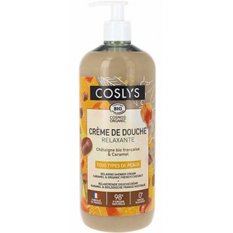 Coslys Crème de douche relaxante châtaigne caramel 1 Litre Coslys