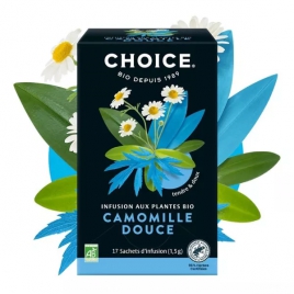 Choice Infusion camomille douce bio 17 sachets Choice