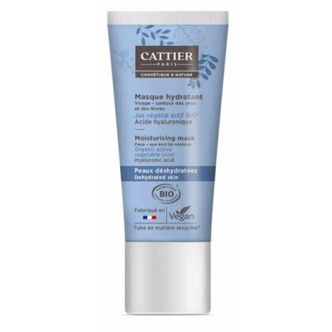 Cattier Masque hydratant peaux déshydratées 50ml aloe vera acide hyaluronique Onaturel