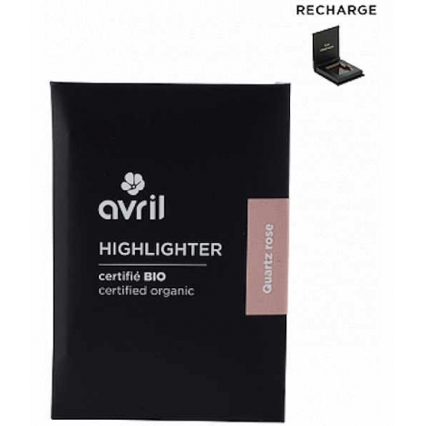 Avril Highlighter Quartz Rose 5 gr recharge embellit le teint Onaturel